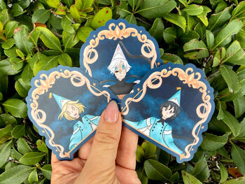 Witch Hat Coco, Qifrey and Agott Stickers Witch Hat Coco, Qifrey and Agott Stickers