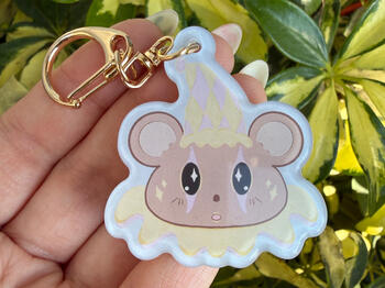 Beary Clowny Acrylic Keychain