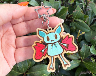 Vampire Goblin Wood Keychain Vampire Goblin Wood Keychain
