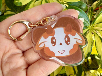 Cute Cow Acrylic Keychain