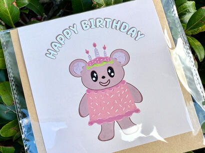 Birthday Bear Card Birthday Bear Card