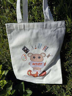 Beary Artsy Tote Bag